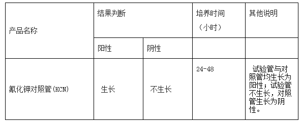 氰化鉀對照管(KCN) 生化鑒定管