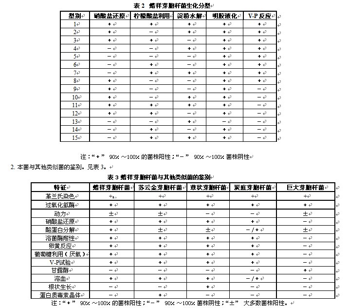 蠟樣芽孢桿菌生化鑒定
